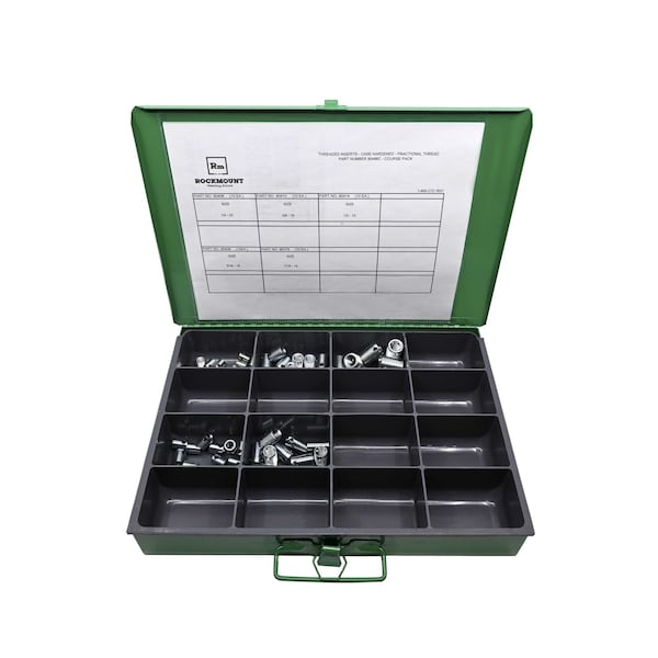 Thread Repair Kit, Zinc Plated Steel, 50 Inserts